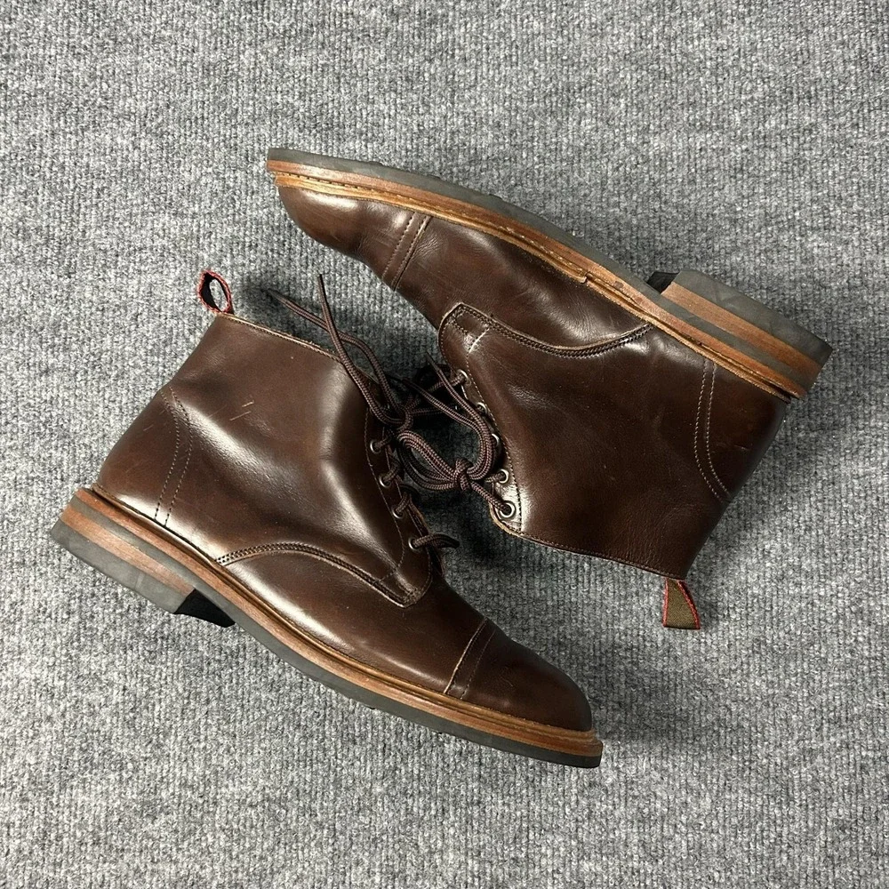 Allen Edmonds Patton Weatherproof Mens Boots 9 EEE Brown Dainite Sole 4098